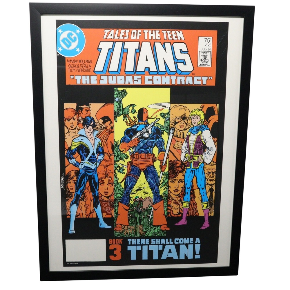 DC Comics Framed Art Tales of the Teen Titans #44 Judas Contract George Perez